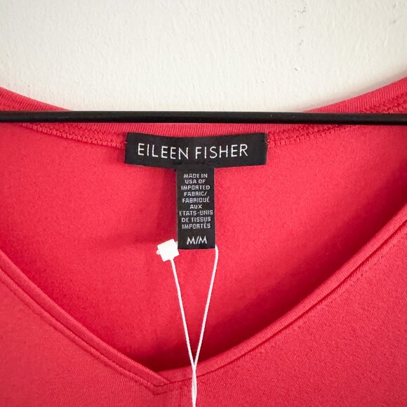 NWT Eileen Fisher Pink V-Neck Tunic Top M - Picture 5 of 8
